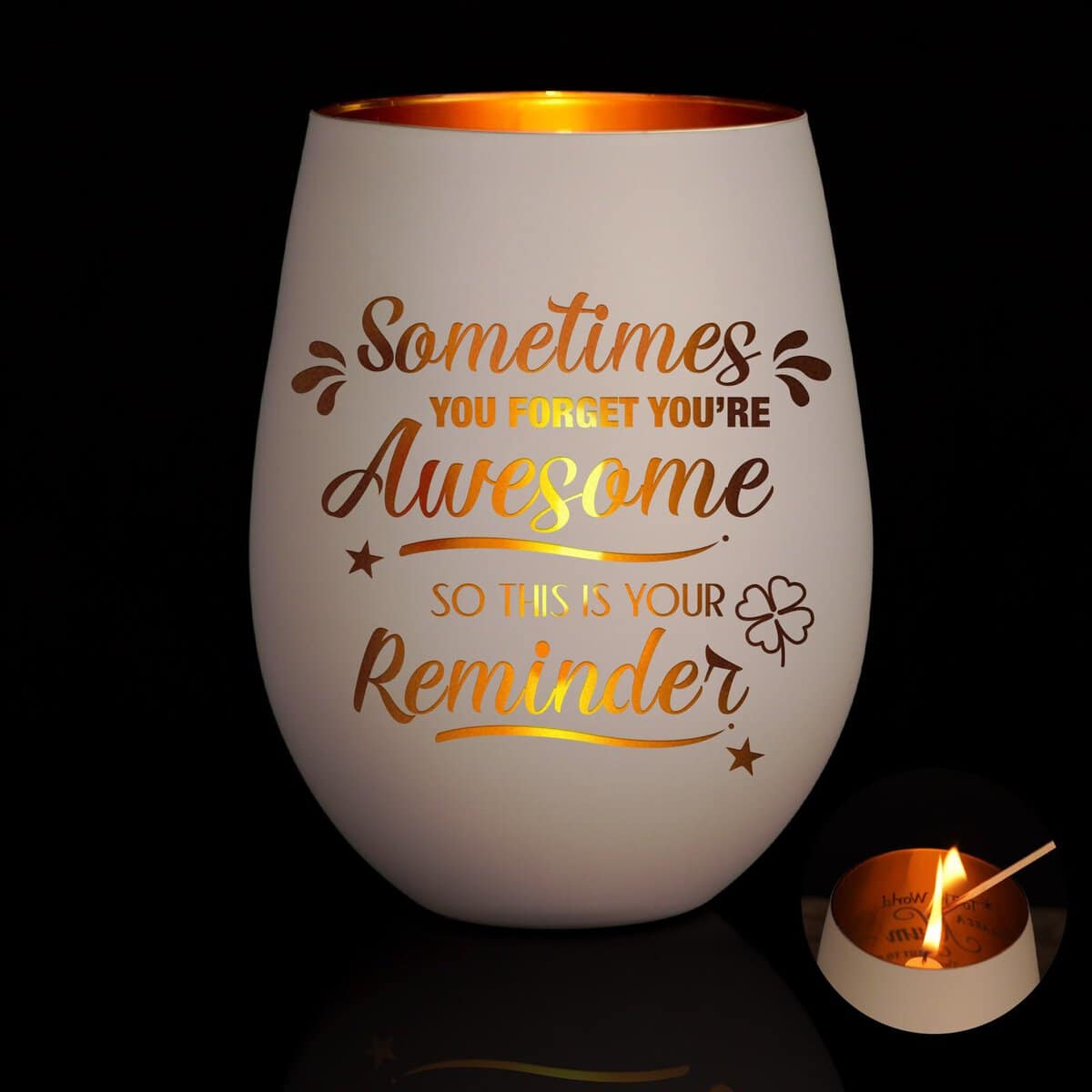 Tea Light Candle Holders, Gifts for Women Wife Mum Partner, Glass Candle Holder for Table, Unique Birthday Gifts for Women, Christmas Tea Light Holders with Engravings for Home Decor