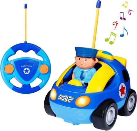 SGILE RC Police Car Toy for 18 Month+ Kids with Sound, Light – A Perfect Birthday Present!