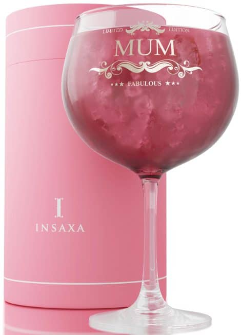 Fabulous Mum Large Gin Balloon Glass (730ML) – Perfect Mum Gift for Christmas, Birthdays, and Mother’s Day.