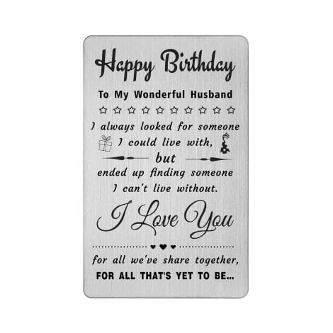 Romantic Husband Birthday Card by DEGSAKEN for British wives to gift their husbands on his special day.