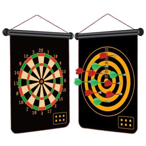 Safe Magnetic Dartboard Set for Kids – Dual-Sided Game with 12 Darts. Perfect Indoor/Outdoor Family Fun, Ideal Gift.