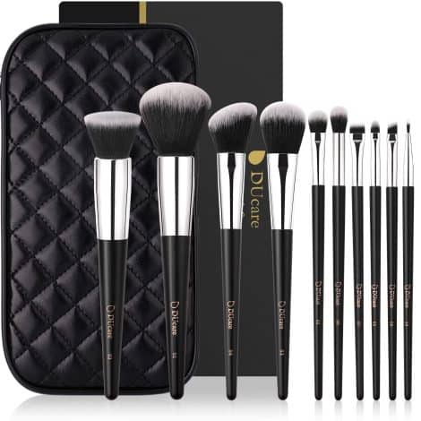 10-piece DUcare Makeup Brush Set – High-quality synthetic brushes for flawless makeup application, perfect for gifting.