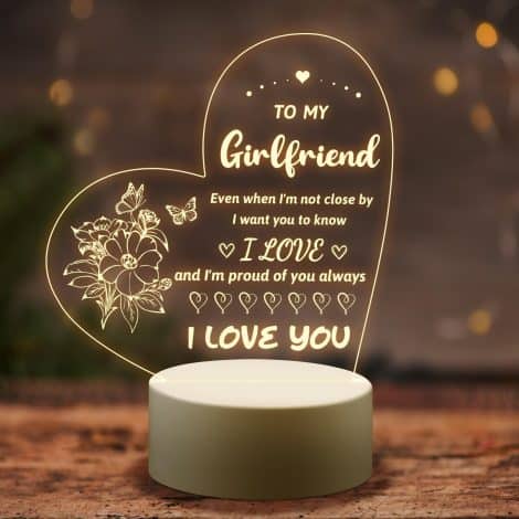 “PRSTENLY Christmas Gift Set for Her: Night Light for My Girlfriend, Romantic Presents for Birthday, Valentines, and Anniversary.”