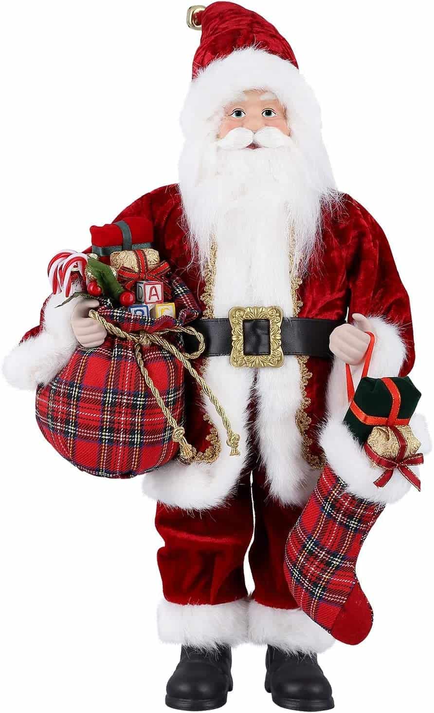 Uten Christmas Santa Claus Standing Figure and 18 Inch Santa Claus Figure Christmas Ornaments Home Decoration Christmas