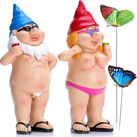 YiMOO Naughty Garden Elves: Hilarious, Unique Garden Gifts for Ladies, Gentlemen & Quirky Outdoor Decor.