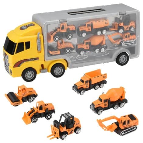 Track Digger Toy Cars: A 7-in-1 Construction Set, perfect for boys and girls aged 3 and above. Ideal gift for toddlers!