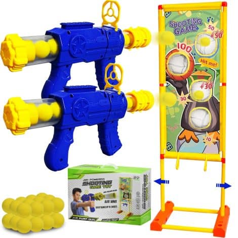 EXTFANS Zombie Duck Shooting Games Toy Set for Boys and Girls aged 6-15, with 2 Popper Guns and 24 Foam Balls. Perfect Gift!