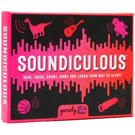 Soundiculous: The compact party game filled with side-splitting sounds for family fun and laughter.