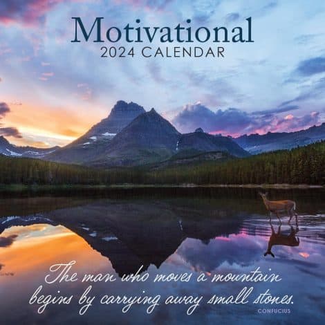 2024 Nature Scenery Wall Calendar – Plastic-free. Stay motivated, organized and inspired with daily, weekly & monthly planner.