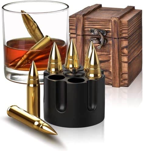 Men’s Gifts: Whiskey Stones Set – Unique Christmas Stocking Filler for Dad, Grandad, Husband, or Boyfriend.