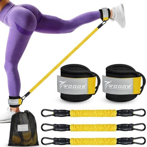 Ankle Resistance Bands Set: Perfect glutes and leg workout equipment for women and men at home.