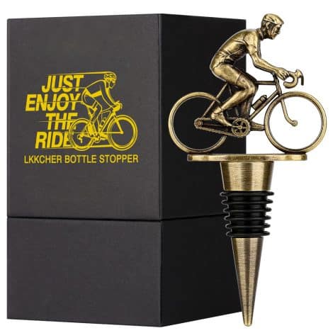 LKKCHER Bicycle Wine Bottle Stopper – A charming British gift for wine lovers and cycling enthusiasts.