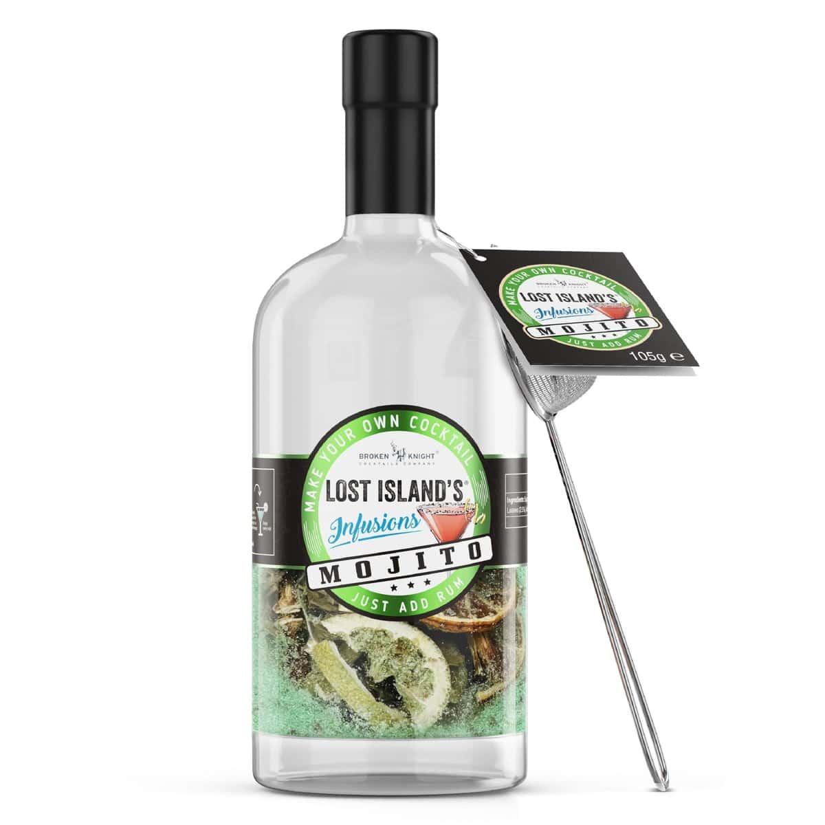 Mojito Infusion Cocktail Making Kit - Original Refreshingly Sweet, Citrus & Mint Flavours Mojito Cocktail Gift Set. Make Your Own Alcohol Drinks for Mens Stocking Fillers or Xmas Gifts for Women