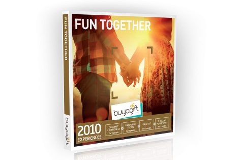 Purchase the Buyagift Fun Together Gift Experiences Box for countless couple’s activities like dining, days out, and pampering.