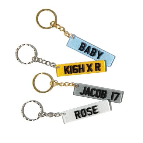 Personalized Car Registration Keychain, Customizable Number Plate Keyring, Compact Name Plate Key Ring.