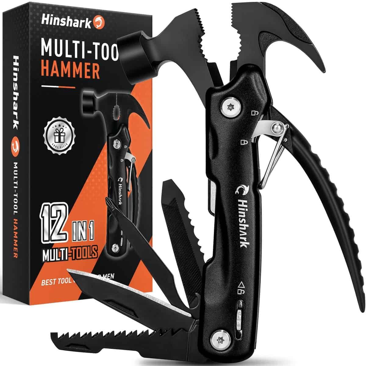 Hinshark Gifts for Men, Multi Tool Mens Gifts for Dad Gifts for Men Who Have Everything, Mens Gifts for Birthday Gifts for Men Camping Gadgets for Men, Christmas Gifts for Him Stocking Fillers for Men