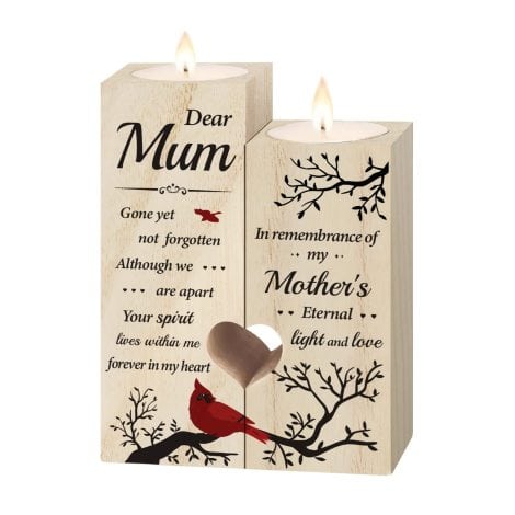 In Memory of Mum – Wooden Candle Holders to Remember and Honor the Loss of a Loved One