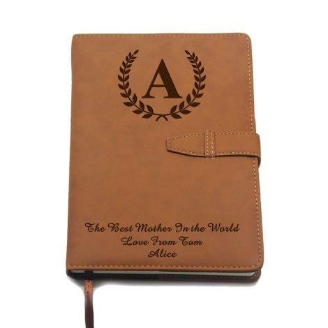 Customizable Leather Diary: A unique and thoughtful A5 notebook perfect for personalizing, ideal for birthdays and suitable for everyone.