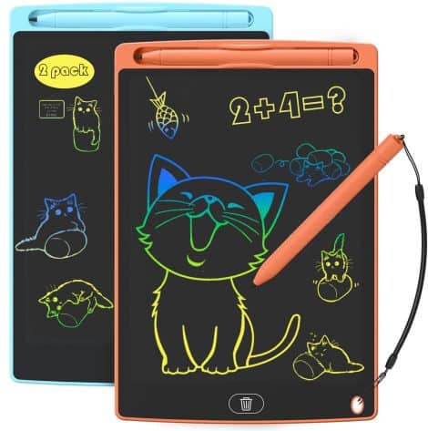 2-Pack Children’s LCD Doodle Tablet – 8.5 Inch Portable Drawing Toy for Learning and Fun.