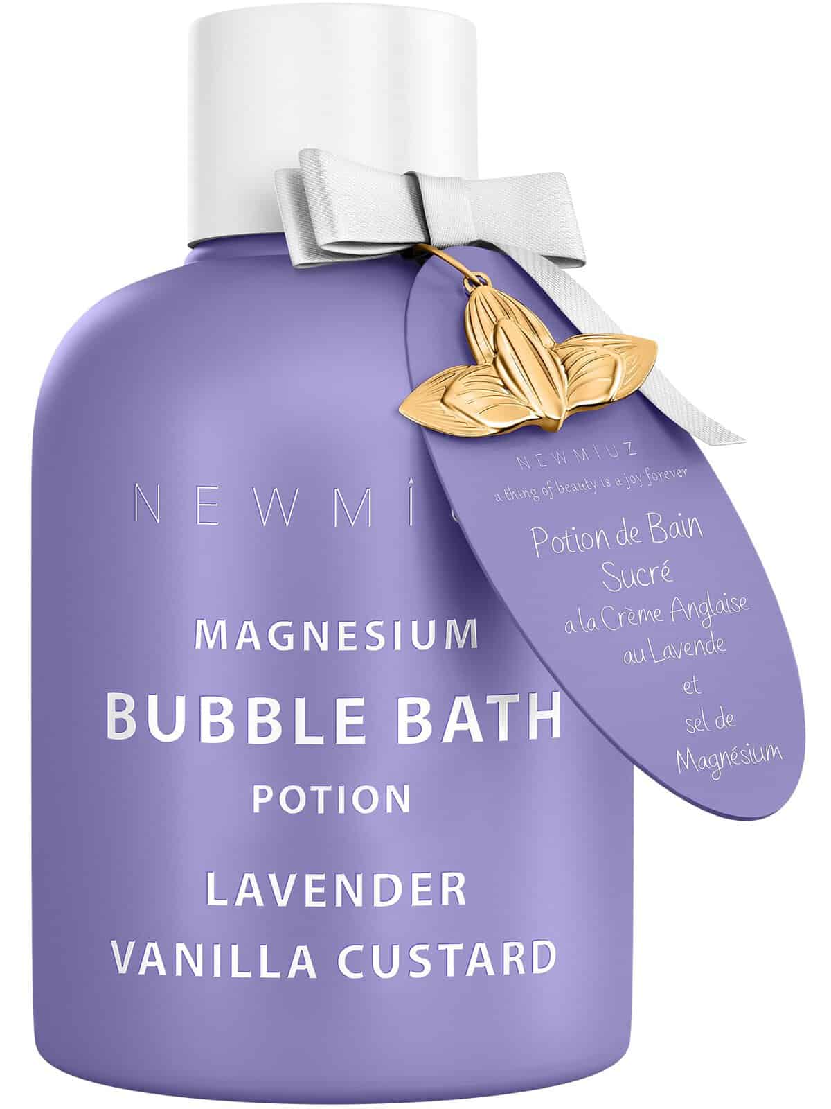 Magnesium Bubble Bath Lavender Vanilla - Luxury Long Lasting Bubble Foaming Bath For Sore Muscles - Epsom Salt Moisturizing Relaxing Stress Relief - Spa Self Care Spa Gift for Women Birthday Christmas