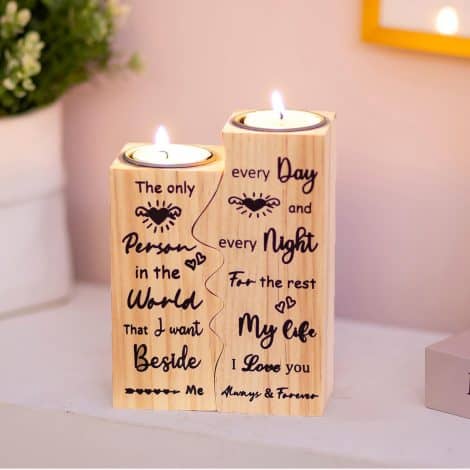 Romadedi Romantic Presents for Wife or Girlfriend: Kissing Wood Gift for Special Occasions.