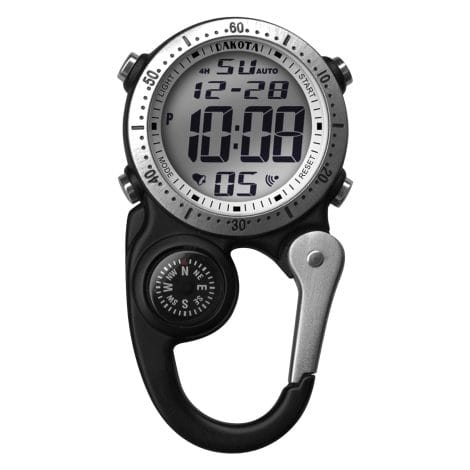 Dakota Mini Clip Microlight Watch in sleek black design – perfect for your active lifestyle!