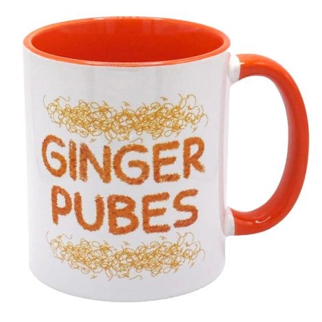 Humorous, cheeky gift for men – GOATINTHECOAT Ginger Pubes Mug, perfect for birthdays, Secret Santa or Christmas.