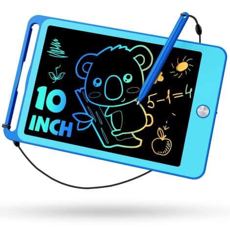 TEKFUN Kids Toys: 10inch LCD Writing Tablet, Erasable Drawing Pad, Perfect Travel Learning Gift for 3-7 Year-olds (Blue).