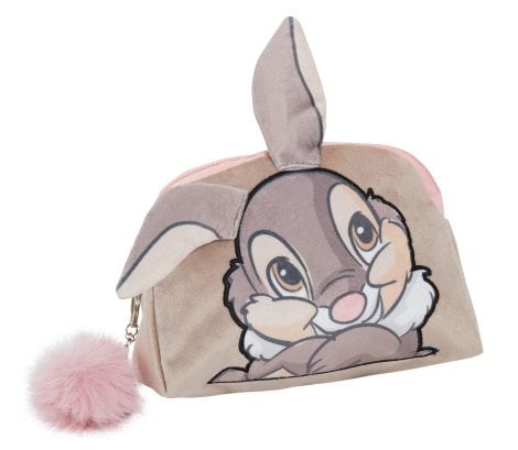 Disney’s Bambi Grey Cosmetic Bag: Perfect for women’s makeup or as a cute pencil case.