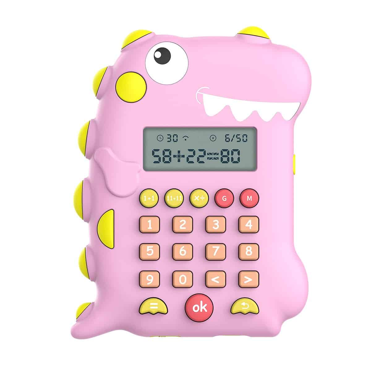 Girls Toys for 4-10 Year Old, Dinosaur Toys Electronic Math Learning Toys with Music for 5-9 Year Old Boys Girls, Travel Toys Birthday Gifts Xmas Stocking Fillers for Kids 5-9, Dinosaur Gifts for Kids