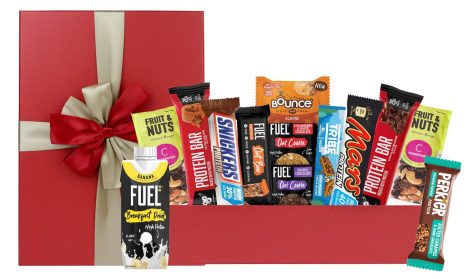 Protein Power Box: Ultimate Fitness Gift for Health Enthusiasts – Nutritious Hamper Deluxe Edition.