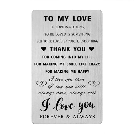 Gezxin “I Love You” gift for men – Wallet insert note card, ideal for boyfriend, husband, or any special man. Perfect for anniversaries, Valentine’s Day, Christmas, or Father’s Day.