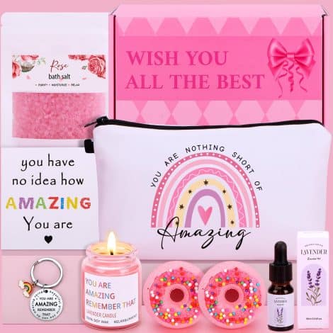 Luxury self-care package hamper with birthday, Christmas, and get well soon gifts for women.