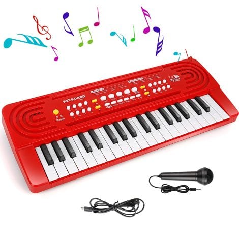 Shayson Children’s Piano with Microphone – Portable 37 Key Keyboard for Educational Music Fun, Perfect Gift!