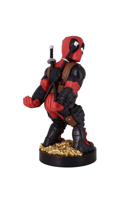 Cute Deadpool Phone Holder and Gaming Accessory Stand that keeps your phone and controllers secure.