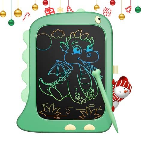 Bravokids 8.5″ LCD Drawing Pad – Dinosaur Themed Educational Toy, Perfect Christmas or Birthday Gift for 3-7 Year Old Boys.