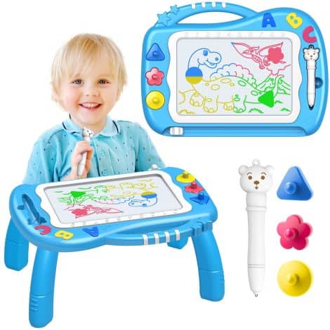 Veopoko Magnetic Drawing Board – Perfect educational toy for 1-6 year old boys, great for learning and creativity.