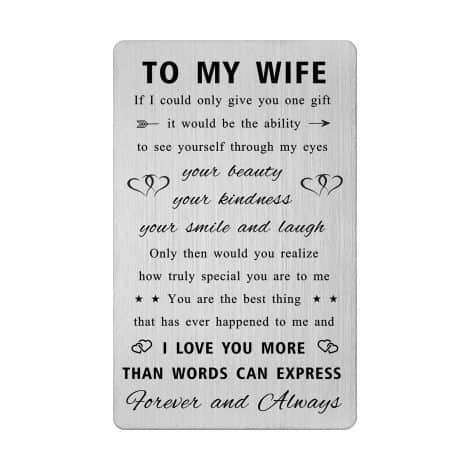 HYHYDHP Husband’s Wallet Card – Perfect Gift for Wife on Wedding Anniversary, Birthday, Valentine’s Day, or Christmas.