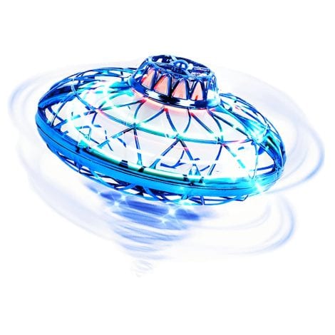 Hovering Orb Ball UFO Drone with LED Lights, Flying Spinner Mini Drone, perfect for indoor and outdoor play. Great Christmas or birthday gift for kids aged 8 and up.