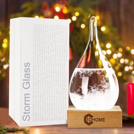 Christmas Gifts Storm Glass Weather Forecaster – a unique and stylish weather station for home or office, perfect festive present for him.