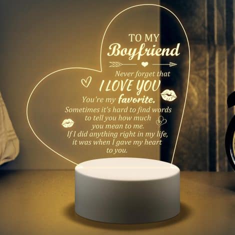 Boyfriend Night Light – An ideal gift for your boyfriend on his birthday, wedding anniversary, or Christmas!