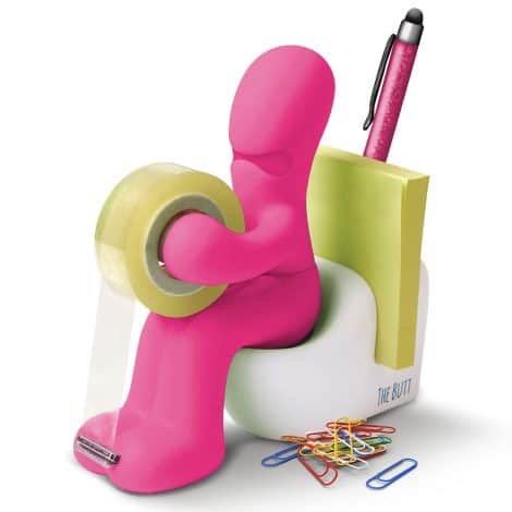 The Derriere – Hilarious Present for Men or Women with Everything – Unique Tape Dispenser and Pen Holder – Perfect Funny Farewell Gift for Colleague – Office Prank Gift