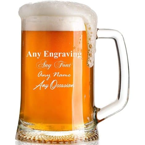 Engraved Personalised Pint Glass Beer Tankard – Gift Boxed – from UK Gift Store Online.