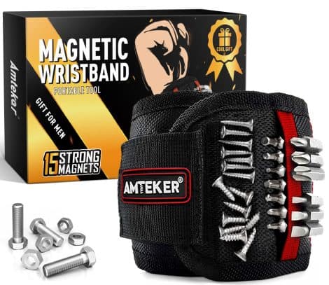 Amteker Magnetic Wristband: Perfect stocking fillers for men, secret Santa gifts, or gadgets for men who have everything.