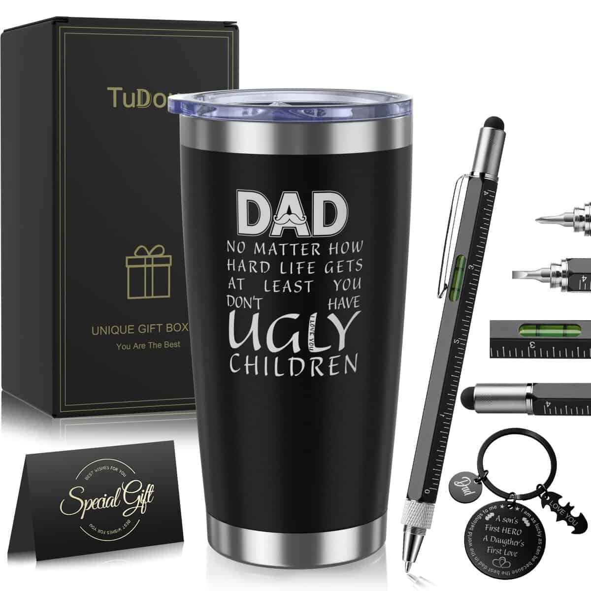 TuDou Gifts for Dad from Daughter Son Kids, Dad Birthday Gifts, Presents for Dad Step Dad New Dad Husband Grandad, Dad Christmas Xmas Gifts Daddy Gift Father Day Presents, Best Dad Gifts