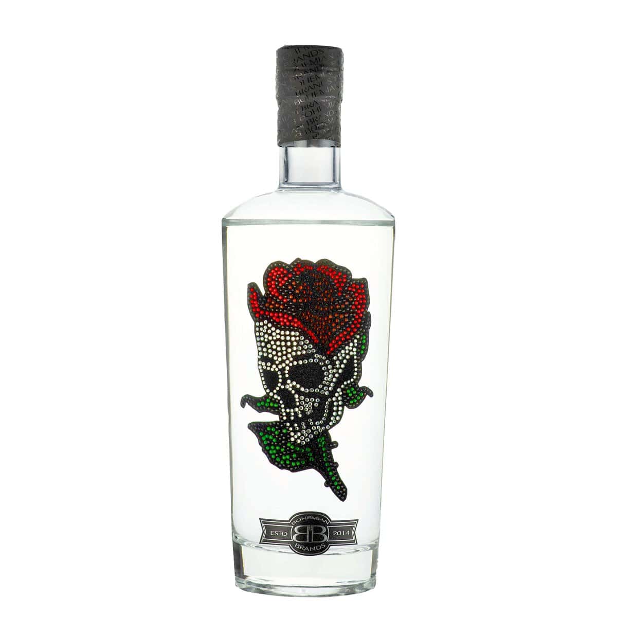 Crystal Rose Skull Vodka | Distilled 5 Times for a Premium Taste | Great Gift for Women & Men | Made in the UK | 37.5% Alcohol by Bohemian Brands | 70 cl