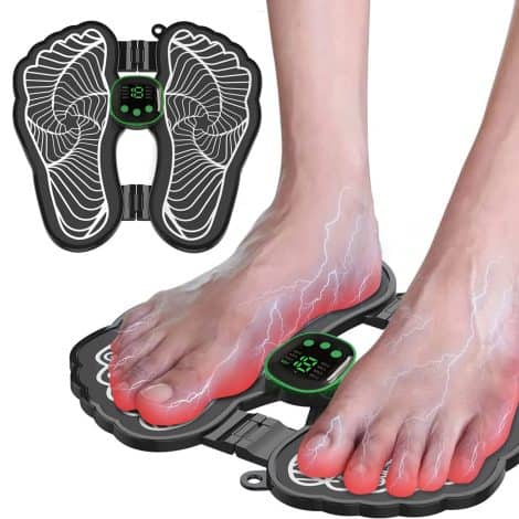 Portable Foldable Electric Foot Massager: Soothes, stimulates and relieves muscle pain, enhancing blood circulation for ultimate foot relaxation.