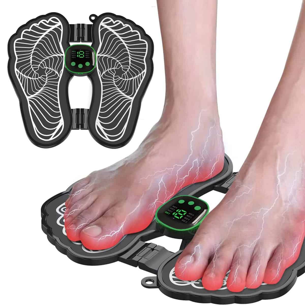 EMS Foot Massager,Folding Portable Electric Massage Mat, Electronic Muscle Stimulatior Feet Massage Promoting Blood Circulation Muscle Pain Relief