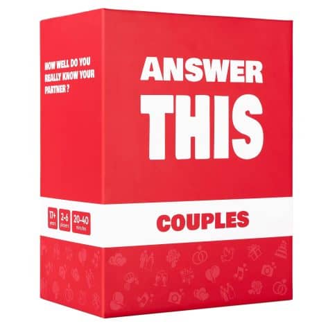 Can You Answer This? Couples Edition – A Fun Game to Test your Partner’s Knowledge – Perfect for Date Nights or Parties – Ideal Anniversary or Valentine’s Gift.