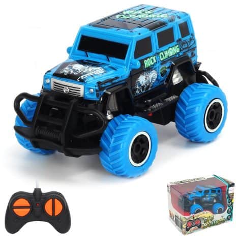 Blue Pup Go Small Off Road RC Car – Perfect Christmas or birthday gift for 2-6-year-old boys and girls.